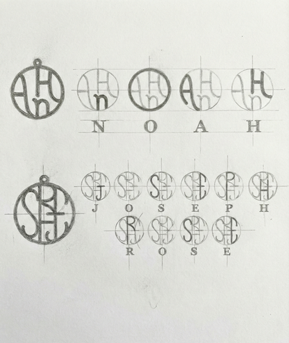 Portachiavi Monogramma su misura